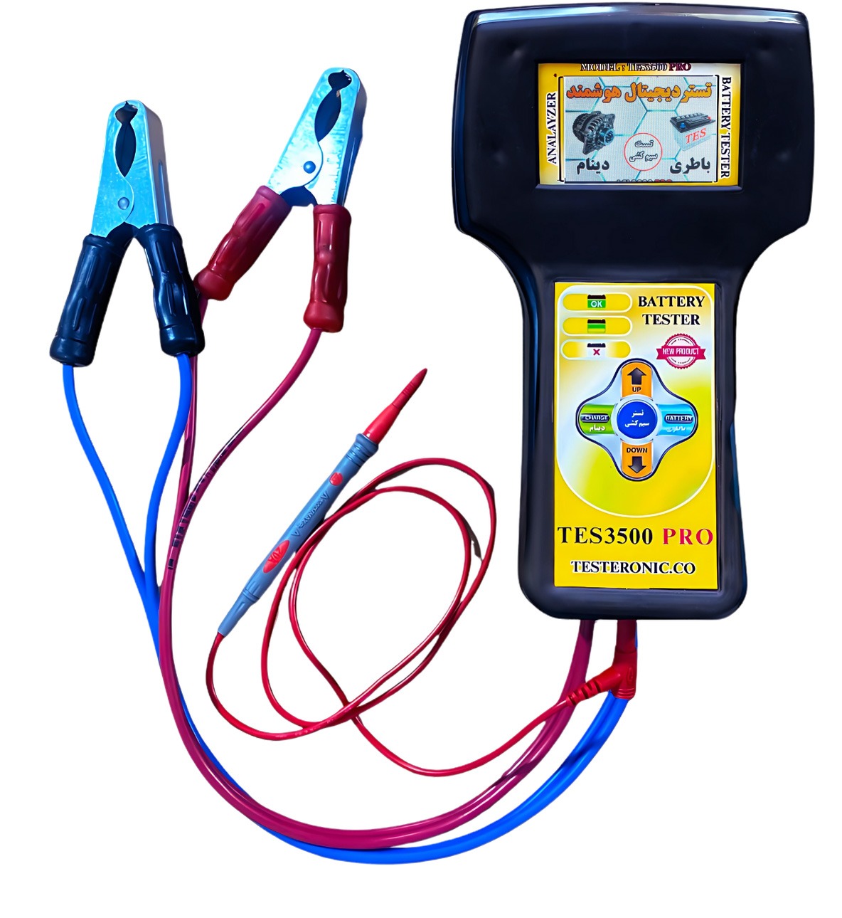 تستر هوشمند سخنگوی سه کاره باتری و دینام و سیم کشی ماشین مدل TES-3500S-PRO