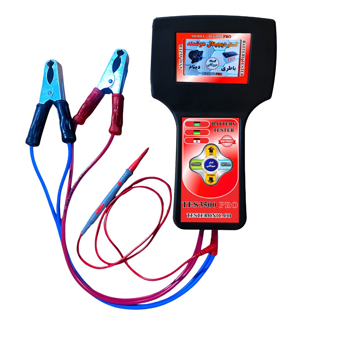 تستر هوشمند سه کاره باتری و دینام و سیم کشی ماشین مدل TES3500PRO(12-24)