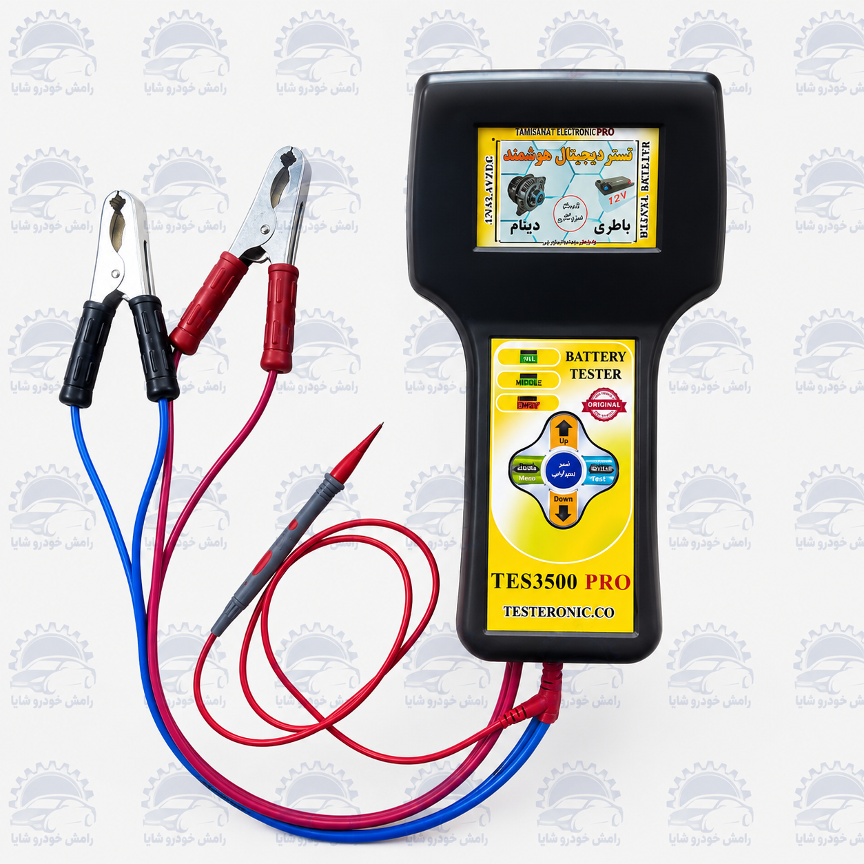 تستر هوشمند سخنگوی سه کاره باتری و دینام و سیم کشی ماشین مدل TES-3500S-PRO