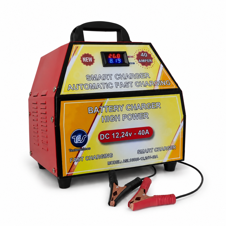 شارژر اتوماتیک 12 و 24 ولت باتری خودرو مدل ASL-16000-40A